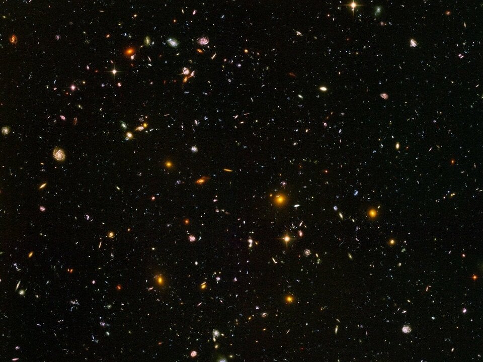 Fast unsichtbar für Hubble - das alte Bild vom MIDIS-Feld (2003-2004).