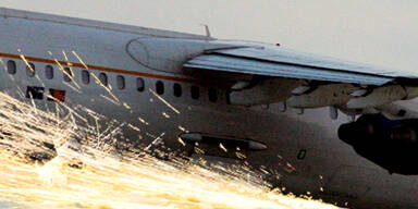 Helden-Pilot landet Jet auf einem Reifen