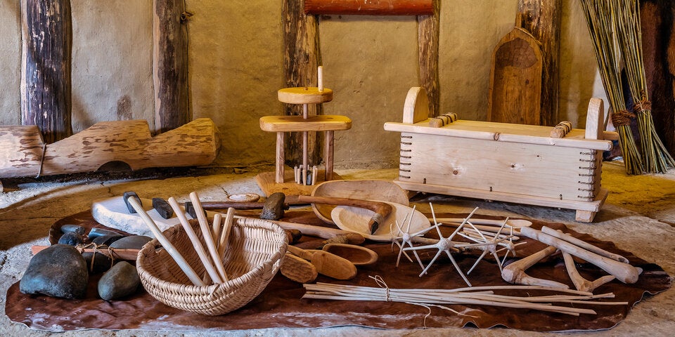 Jungsteinzeitliches Langhaus.