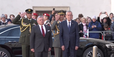 K&ouml;nig Abdullah und Van der Bellen