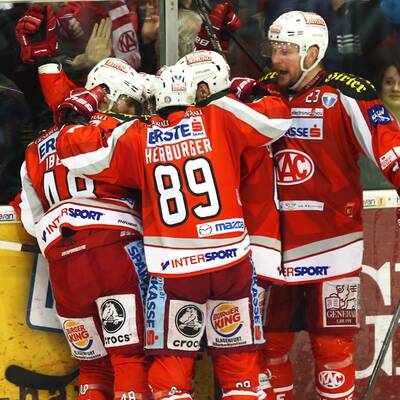 So feiern die KAC-Cracks den Jubiläumstitel