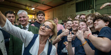 Landeshauptfrau Johanna Mikl-Leitner am &bdquo;Tag der Landjugend&ldquo; in Wieselburg.&nbsp;