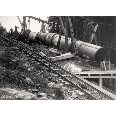 Der Bau eines der erste Speicherkraftwerke der Steiermark