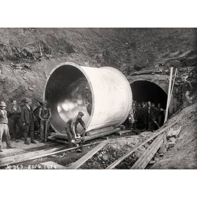 Der Bau eines der erste Speicherkraftwerke der Steiermark