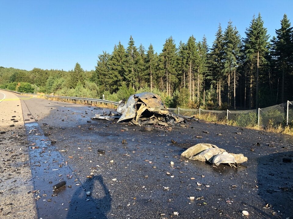 Waldbrand E-Auto-Explosion