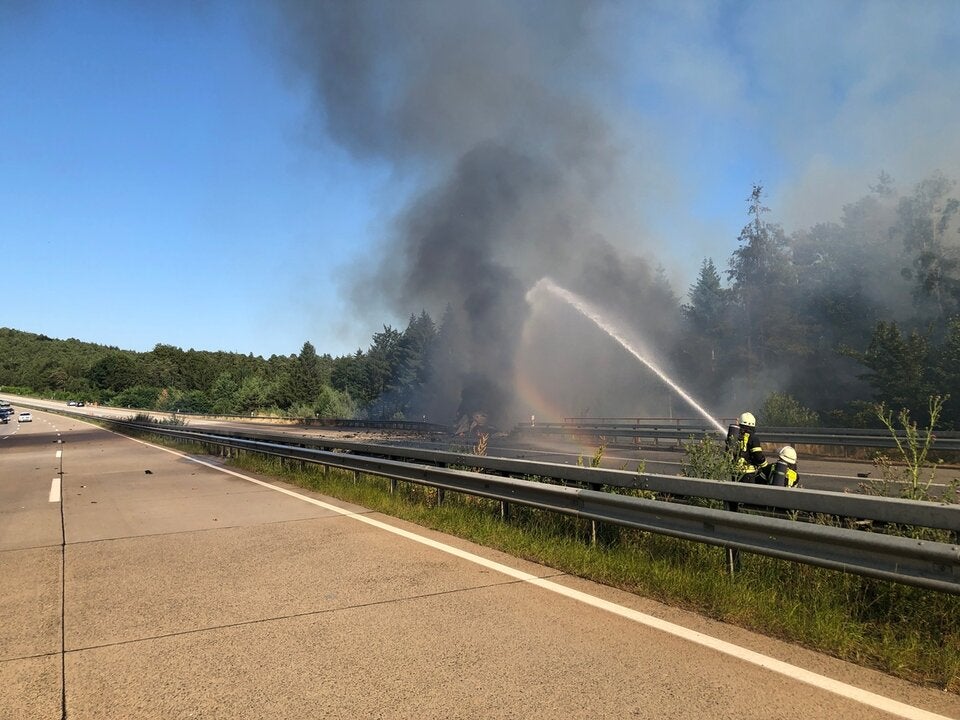 Waldbrand E-Auto-Explosion