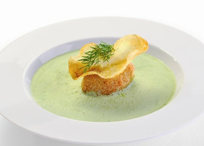 Kalbsbries-Dillschaumsuppe