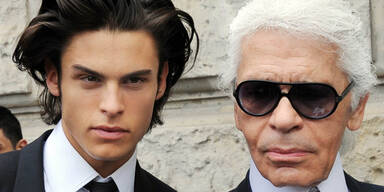 Karl Lagerfeld und seine Muse Baptiste Giabiconi