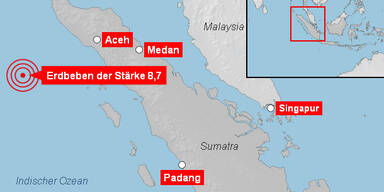 Erdbeben der Stärke 8,6 vor Sumatra