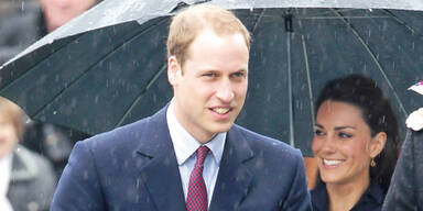 Kate und William im Regen