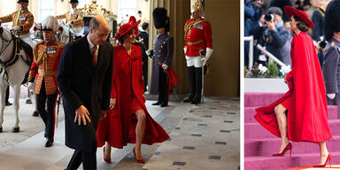 Kate zeigt bei Staatsbesuch ganz viel Bein