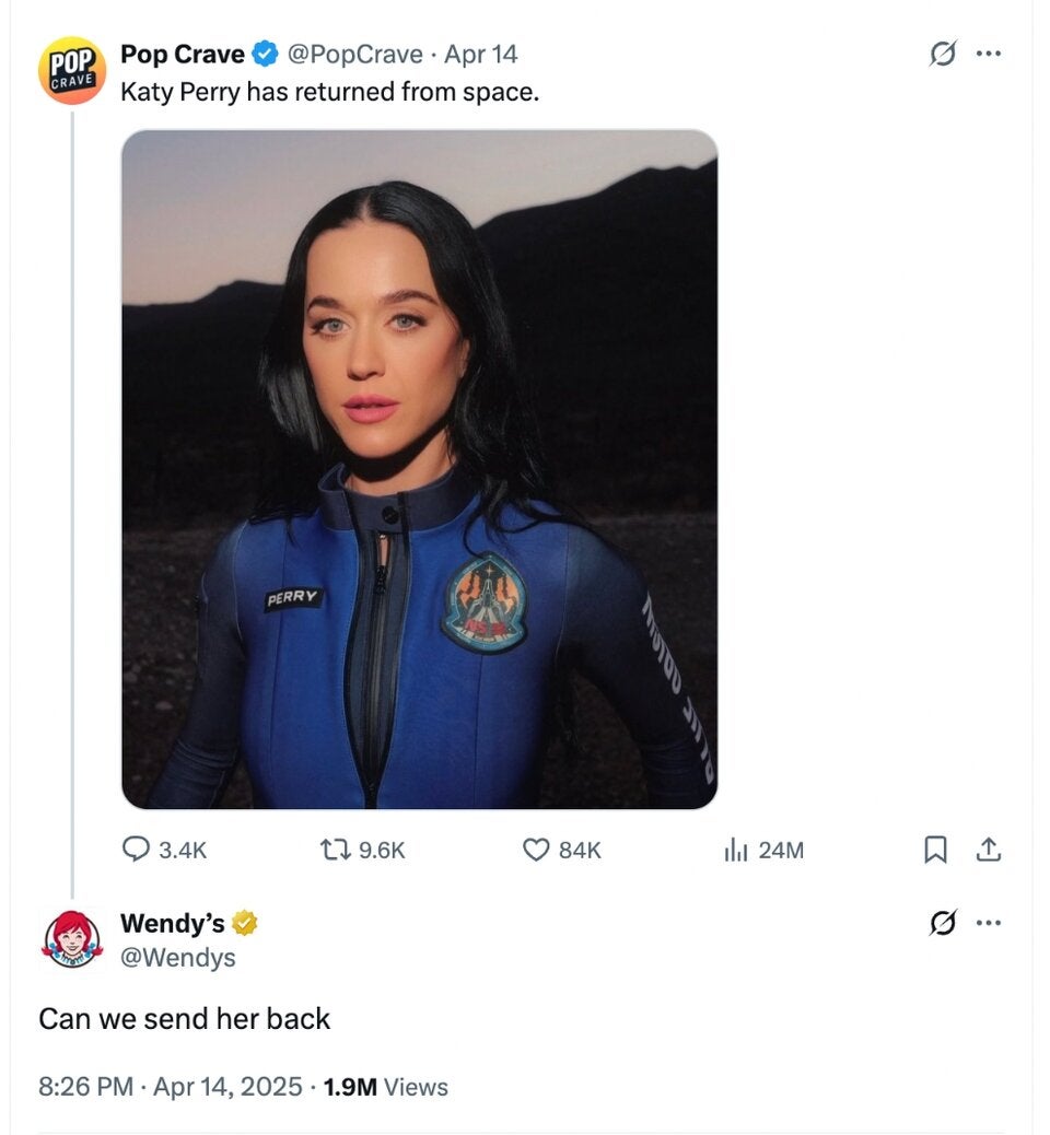 Katy Perry bereut ihren schrägen Weltraum-Flug