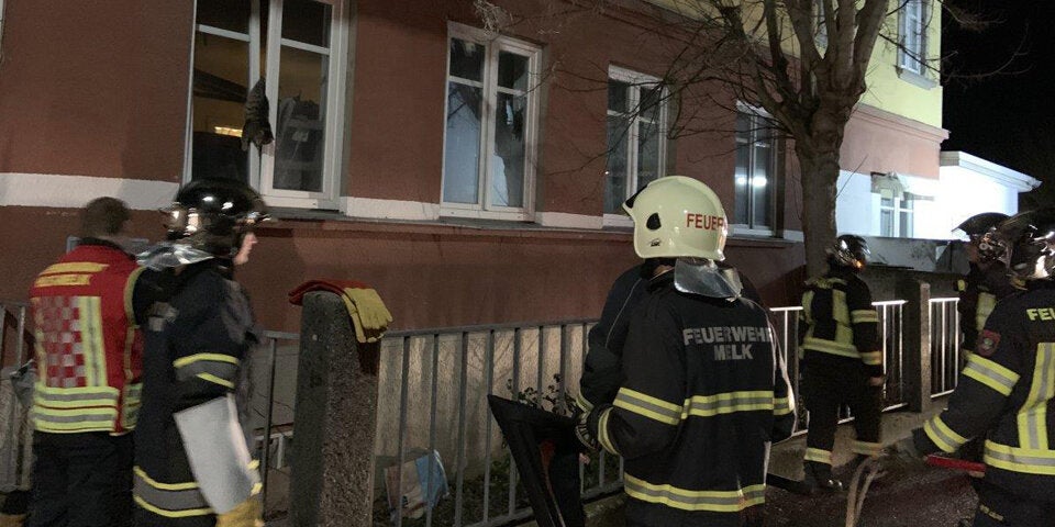 Katze Fenster gefangen Melk