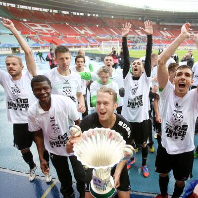 So feiert Pasching die Cup-Sensation