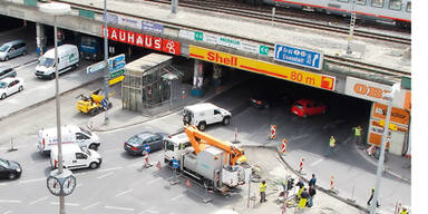 Baustellenchaos Matzleinsdorferplatz