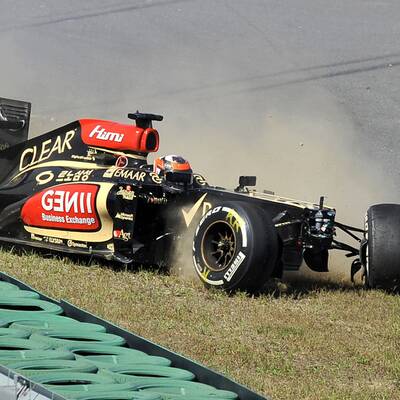 Hier zerlegt Räikkönen seinen Lotus