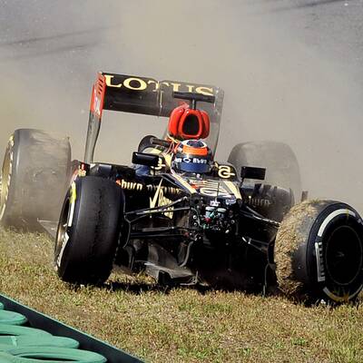 Hier zerlegt Räikkönen seinen Lotus