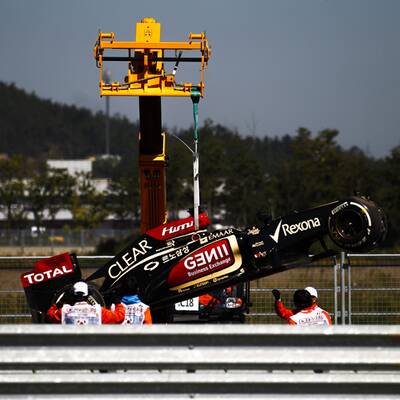 Hier zerlegt Räikkönen seinen Lotus