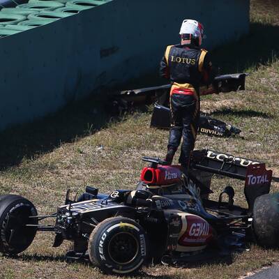 Hier zerlegt Räikkönen seinen Lotus