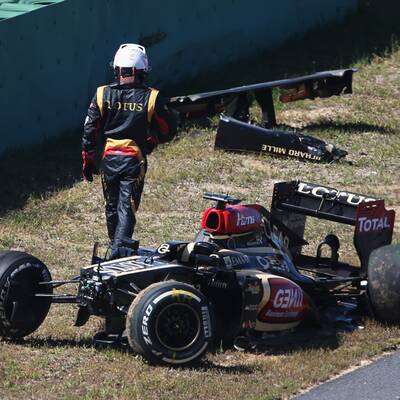 Hier zerlegt Räikkönen seinen Lotus