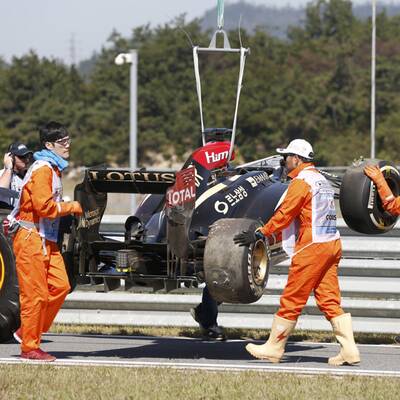 Hier zerlegt Räikkönen seinen Lotus