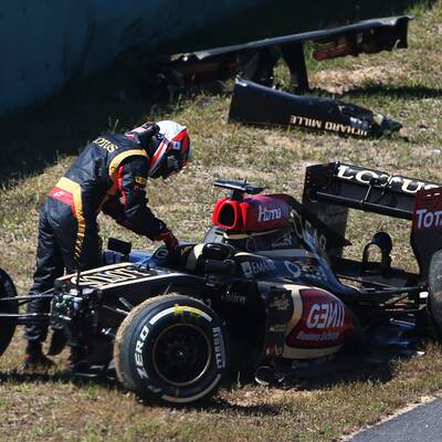 Hier zerlegt Räikkönen seinen Lotus