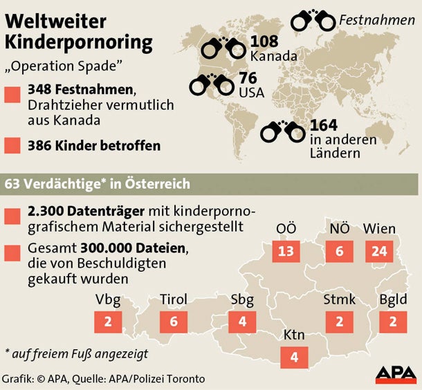63 Österreicher auf Kinder-Pornoliste