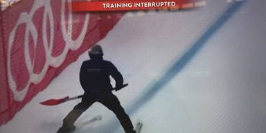 Aufregung beim 1. Training in Kitzbühel: Eichhörnchen sorgt für Unterbrechung