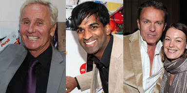 Klaus Eberhartinger, Ramesh Nair, Alfons Haider, Elke Winkens bei Gewista Plakatparty