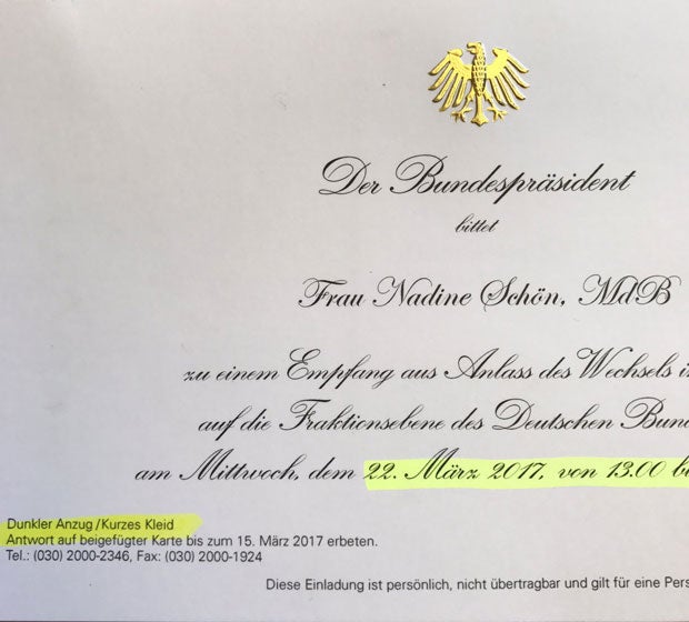 Präsident lädt Frauen mit 