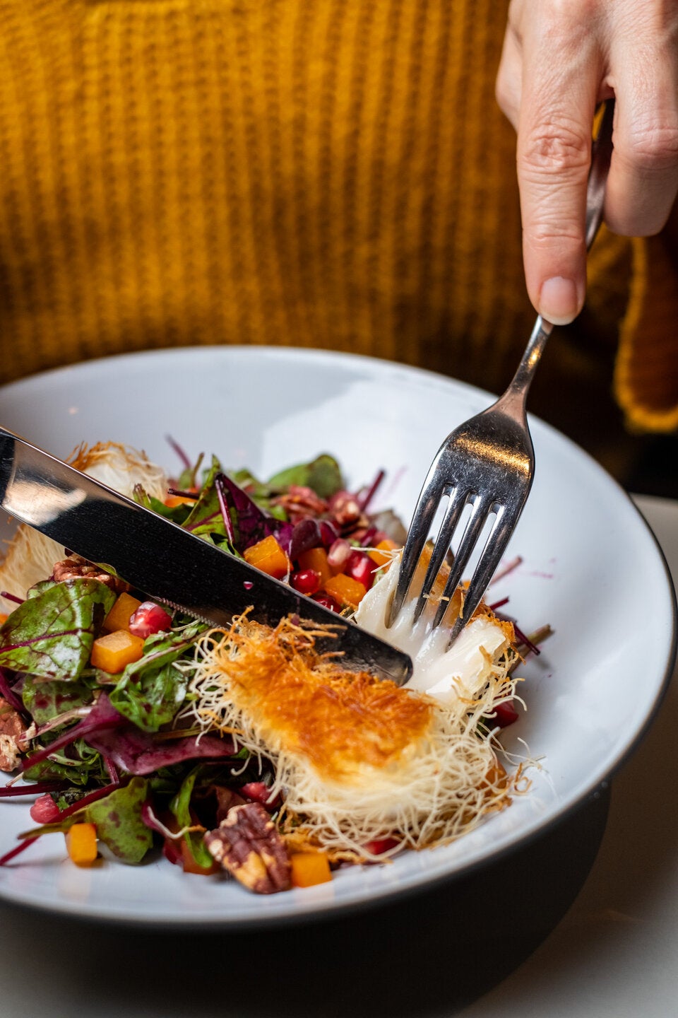 Vegetarisch essen: Knuspriger Ziegenkäse