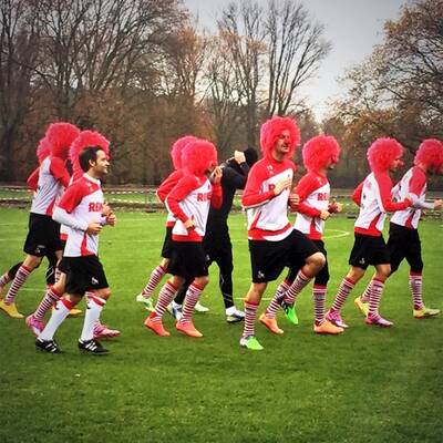 Karnevalstraining beim 1. FC Köln
