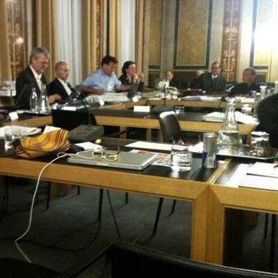 Der unermüdliche Kogler bei seinem Vortrag