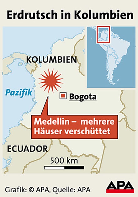 Kolumbien Erdrutsch