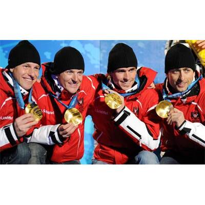 Siegerehrung der Kombinierer