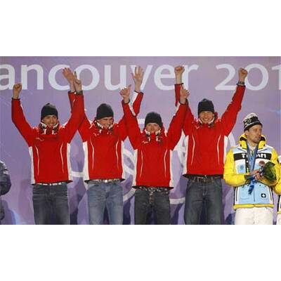 Siegerehrung der Kombinierer