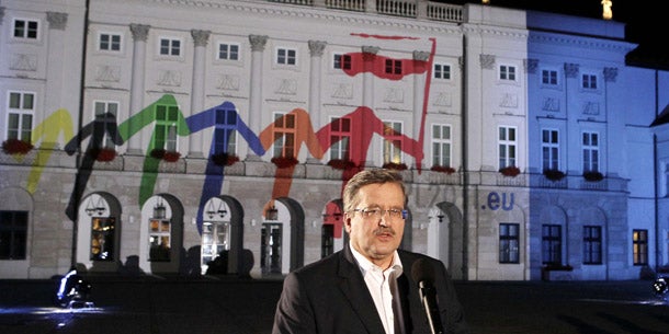 Polen Präsident Komorowski Präsidentenpalast Warschau