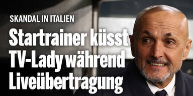 Skandal: Startrainer küsst TV-Lady während Liveübertragung auf Schulter