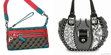 Kontraste: Handtaschen von Picard (l.) und Versace