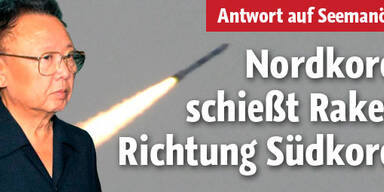 Nordkorea feuert Richtung Südkorea