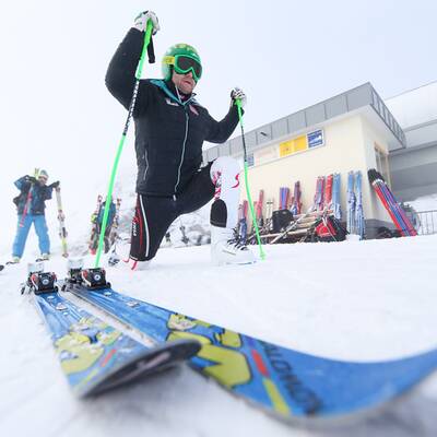 Das erste Schneetraining von Klaus Kröll