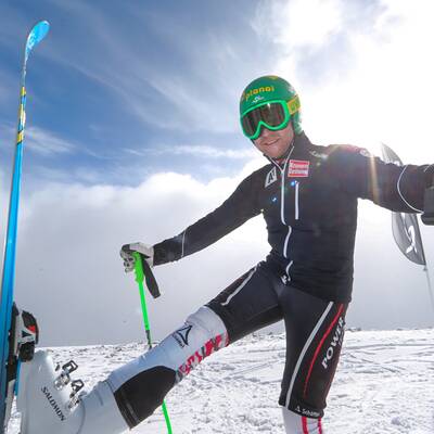 Das erste Schneetraining von Klaus Kröll