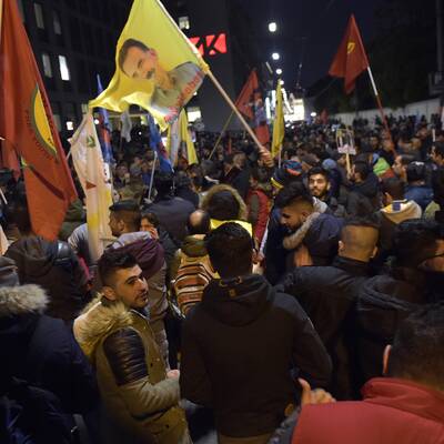 Spontandemo von Kurden in Wien 