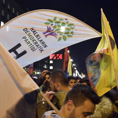 Spontandemo von Kurden in Wien 