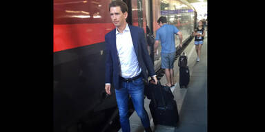 Auch Kurz war von Flugchaos betroffen