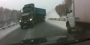 Schreck des Lebens: LKW außer Kontrolle