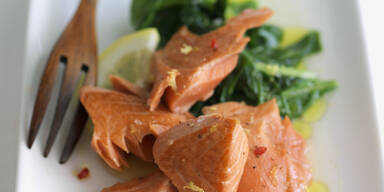 Lachs mit Blattspinat