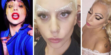 Lady Gaga: Glitzeraugenbrauen