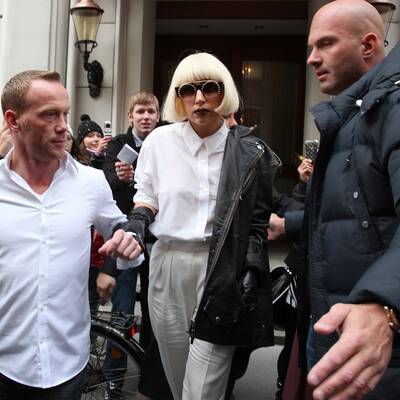 Lady Gaga bei ihrer Ankunft im Hotel Imperial