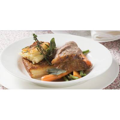 Hasenfilet mit Paradeisergemuese